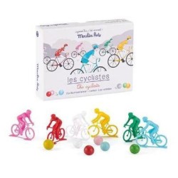 Les Cyclistes, un jeu de parcours avec des billes