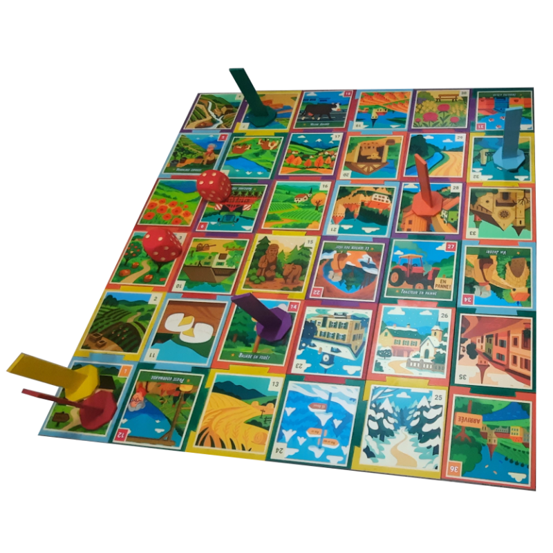 Jeu de l'oie géant en  "puzzle"